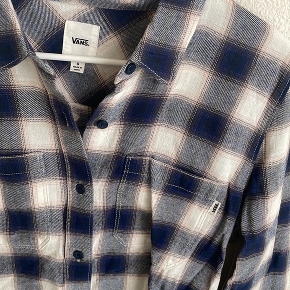 Vans Meridian Flannel Shirt Plaid Long Sleeve Button Up Top New Size S - Picture 4 of 9